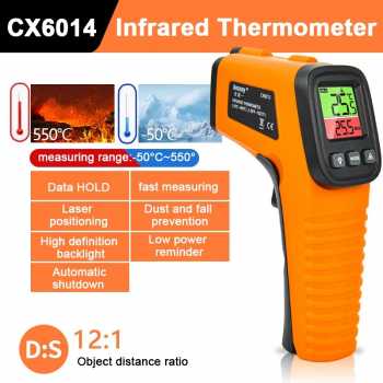Anseny Termometer Industrial Digital Thermogun Infrared Dual Color LCD - CX6014
