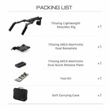 Gambar produk TILTA Shoulder Rig Stabilizer Lightweight ARCA Baseplate Canon Nikon - TA-LSR-B