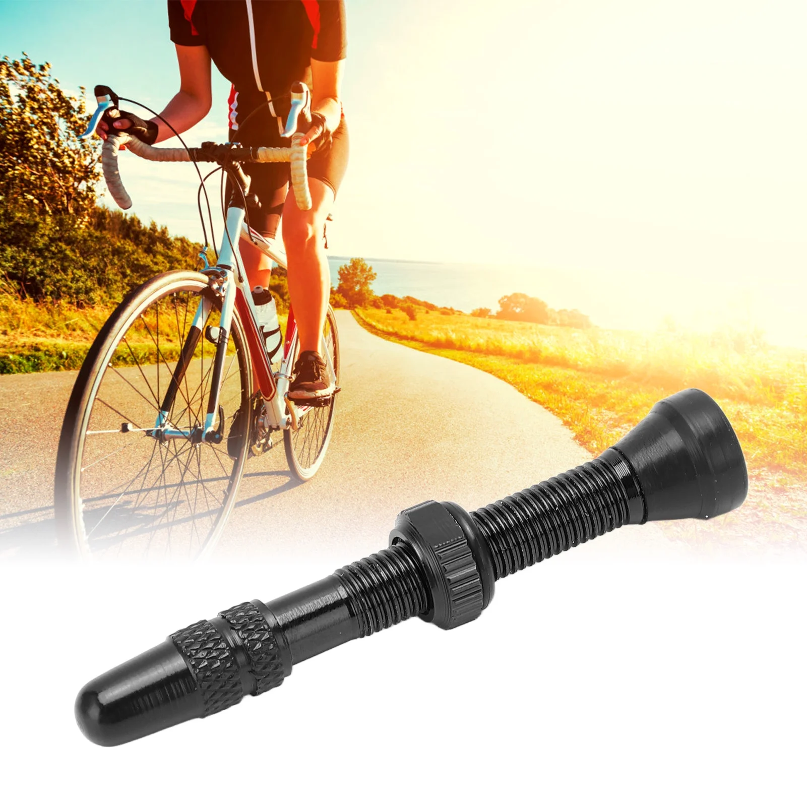 Gambar produk TRUSTY Katup Ban Sepeda Aluminum Bicycle Vacuum Tire French Valve 40mm - FRE40