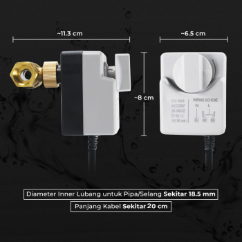 Gambar produk NBCJ Brass Motorized Ball DN15 Valve Type Electric Actuator 2 Way - DY-303