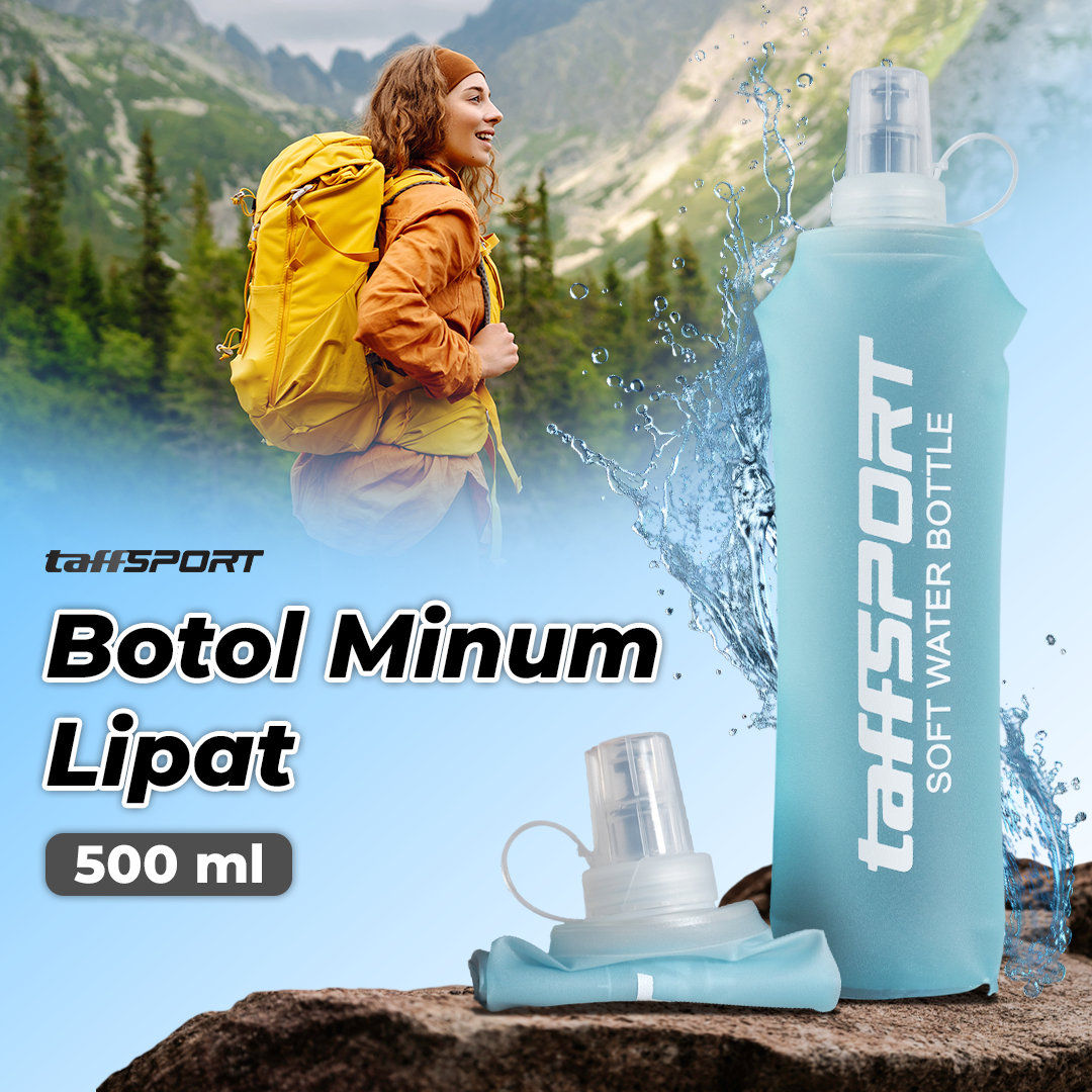Gambar produk TaffSPORT Botol Minum Lipat Soft Flask Running Water Bottle 500ml - TF-50