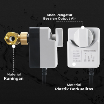 Gambar produk NBCJ Brass Motorized Ball DN15 Valve Type Electric Actuator 2 Way - DY-303