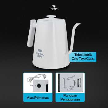 Gambar produk One Two Cups Teko Listrik Kopi Pemanas Air Leher Angsa 1200W 1L - KT10 PRO