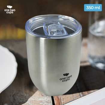 One Two Cups Gelas Tumbler Kopi Mug Egg Shaped Stainless Steel 350ml - TR-321