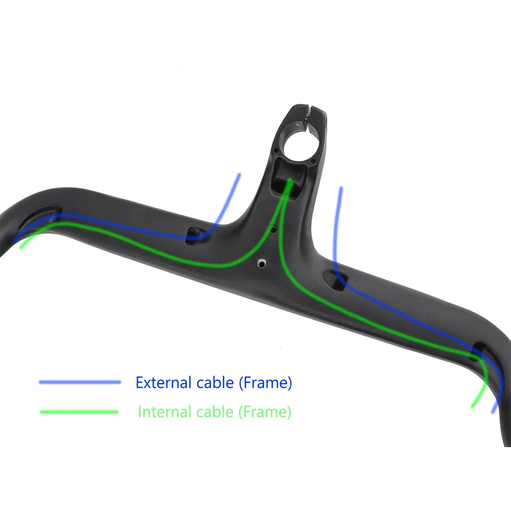 Gambar produk KOCELVO Setang Sepeda Balap Bicycle Bend Handle Carbon Fiber 40cm - X01