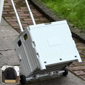 Gambar produk FURNIBOX Troli Belanja Lipat 2 Roda Folding Storage Box 34x35x38cm - FR-06