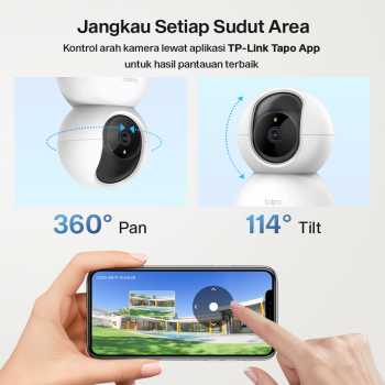 Gambar produk TP-LINK IP Camera CCTV 1080P Night Vision Pan Tilt - Tapo C200