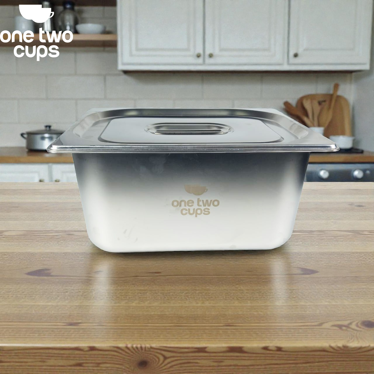 Gambar produk One Two Cups Food Pan Stainless Steel Wadah Makanan dengan Tutup 1/2x15cm - SP215