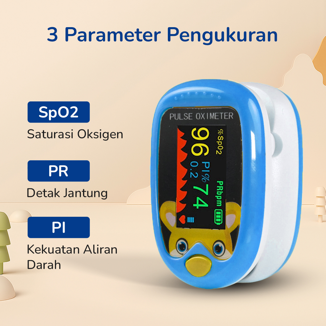 TaffOmicron Fingertip Pulse Oximeter Alat Ukur Saturasi Oksigen Darah - A6 Gambar produk TaffOmicron Fingertip Pulse Oximeter Alat Ukur Saturasi Oksigen Darah - A6