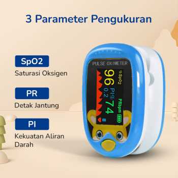 Gambar produk TaffOmicron Fingertip Pulse Oximeter Alat Ukur Saturasi Oksigen Darah - A6