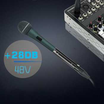 Gambar produk Alloet Microphone Preamplifier Gain Booster Low Noise XLR 28dB 48V - DM1