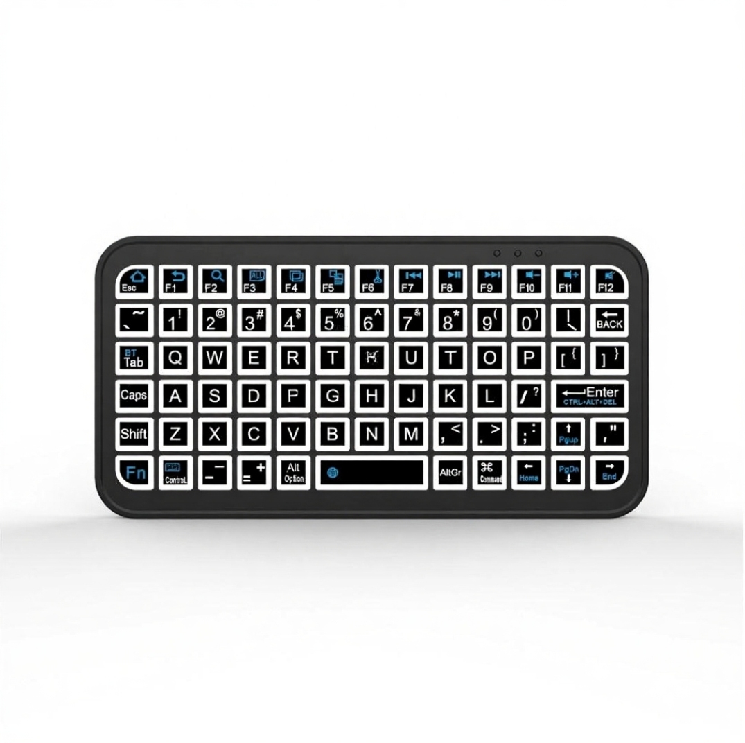 Gambar produk AXPRO Keyboard Wireless Mini Bluetooth Rechargeable RGB 8 Colors - AX52