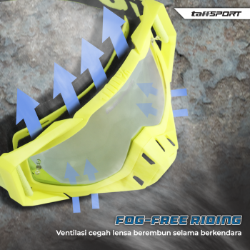 Gambar produk TaffSPORT Kacamata Helm Motor Goggles UV400 Protection Windproof Reflective - UV400
