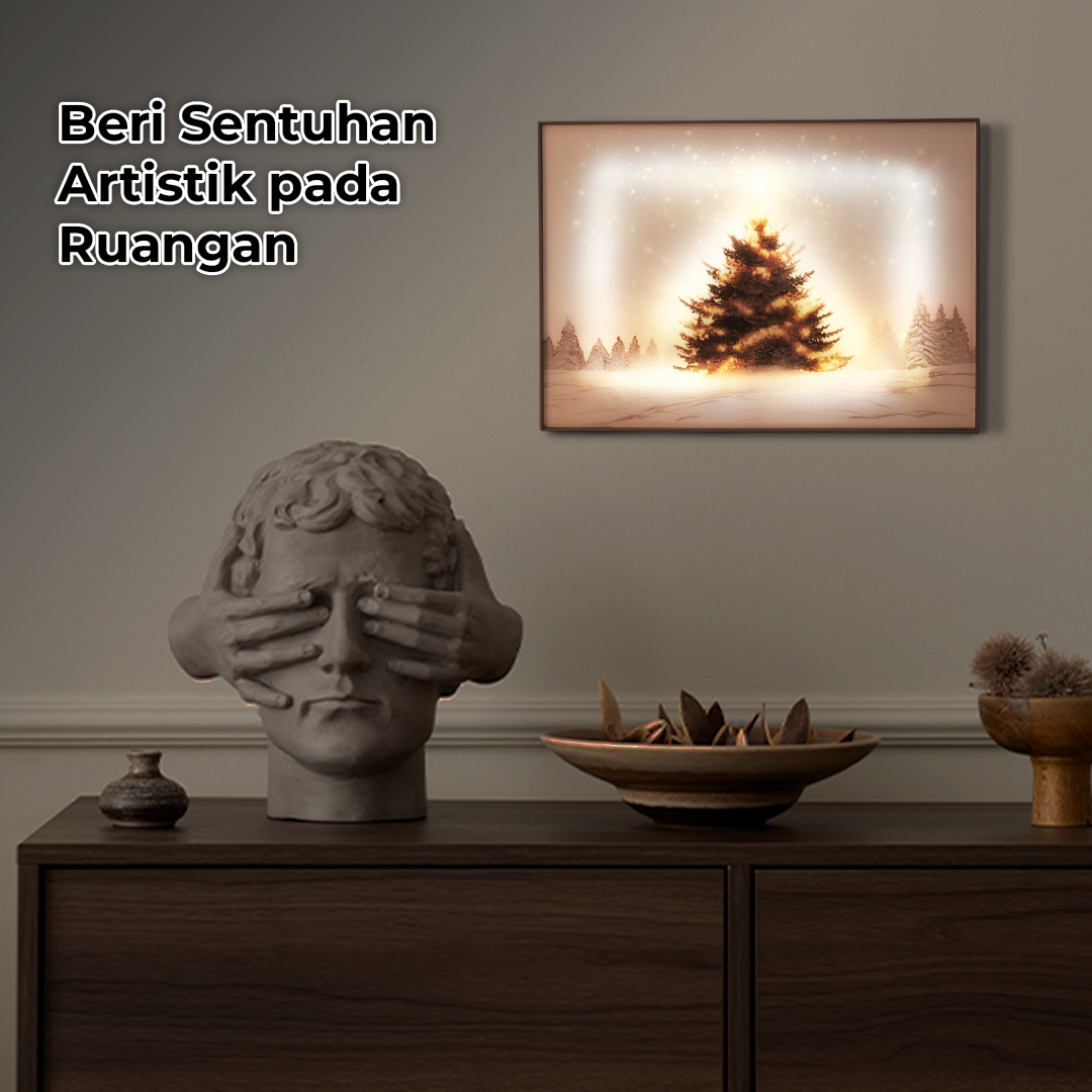 Gambar produk YORYZENG Lampu Meja Hias Lukisan 3in1 Color LED USB 30.5cm Christmas Tree - YY31