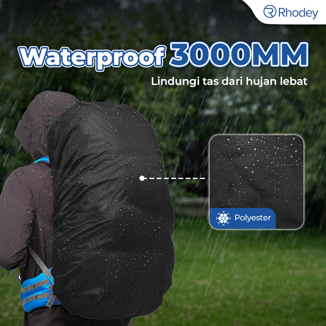 Gambar produk Rhodey Rain Cover Tas Ransel Waterproof Backpack Cover 45L - W1012