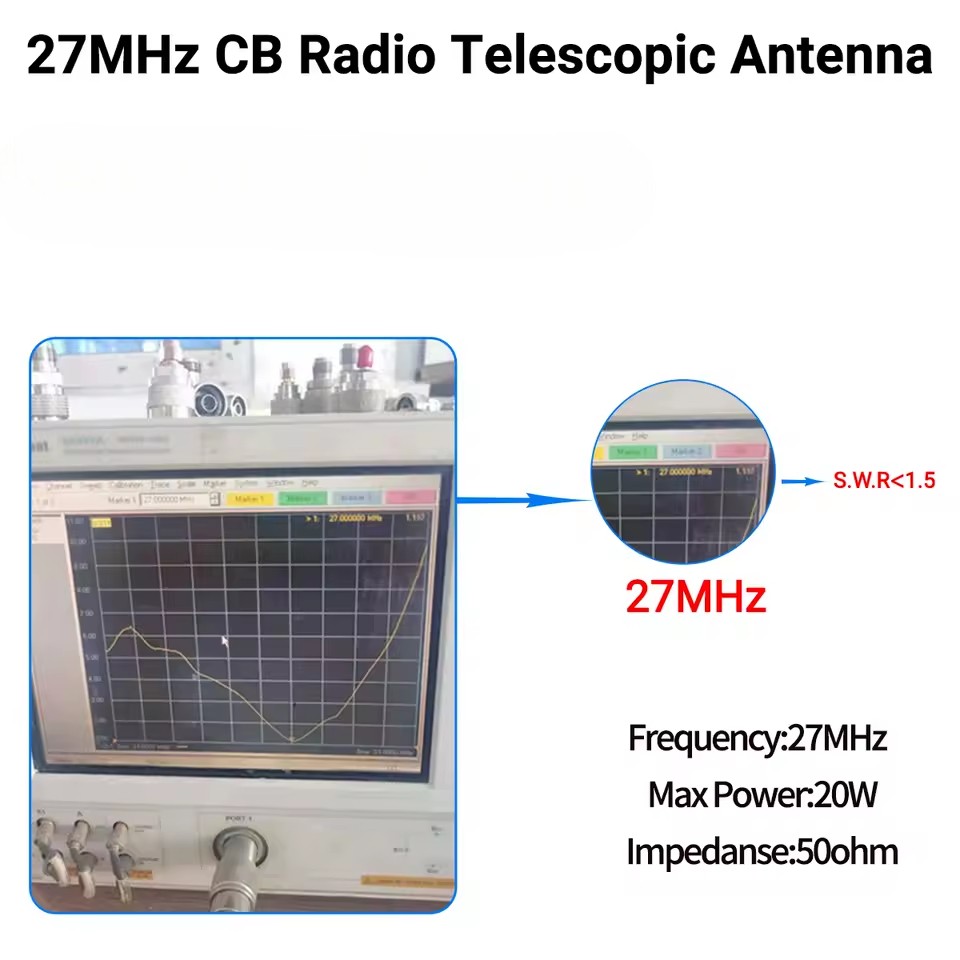 Gambar produk Baofeng Antena HT Walkie Talkie Radio Handheld Telescopic 27MHz SMA-Female - BF-601