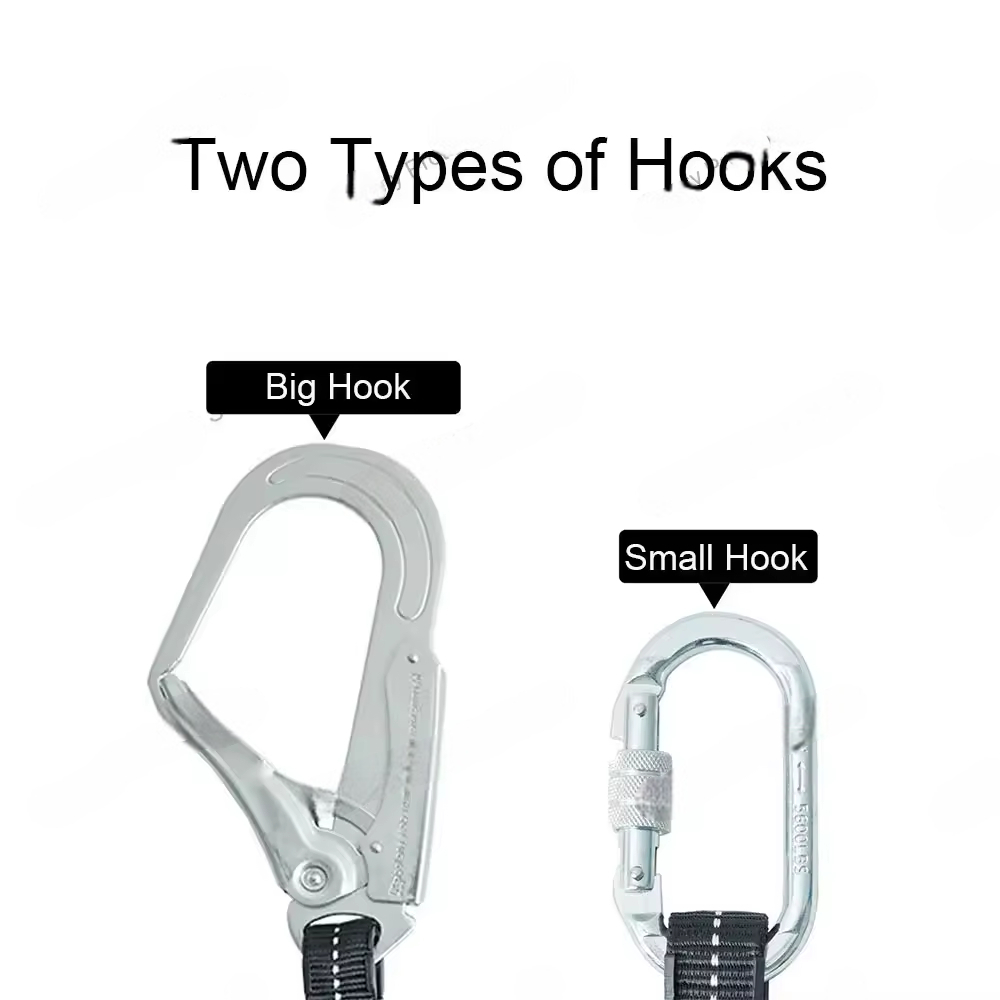 Gambar produk LUX Tali Safety Konstruksi 25KN Double Hook Anti Fall with Buffer Bag - KKN2