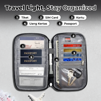 Gambar produk SHEFU Dompet Travel Paspor Card Holder Wallet 14 Slot Waterproof - S210