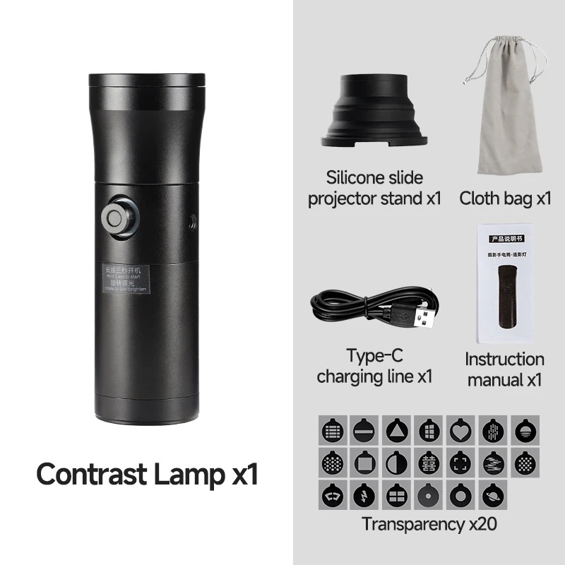 Gambar produk MIAOTU Senter Lampu Studio Fotografi 4in1 Color 20 Filter 7500mAh - H052