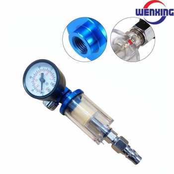 WENXING Spray Gun Air Regulator Gauge In-line Water Filter Adapter - W101