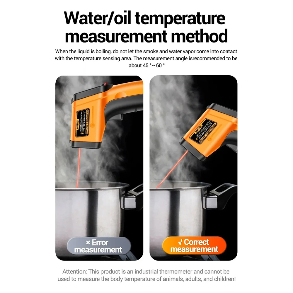 Gambar produk Daconovo Termometer Industrial Digital Thermogun Infrared Backlit LCD - CX6001