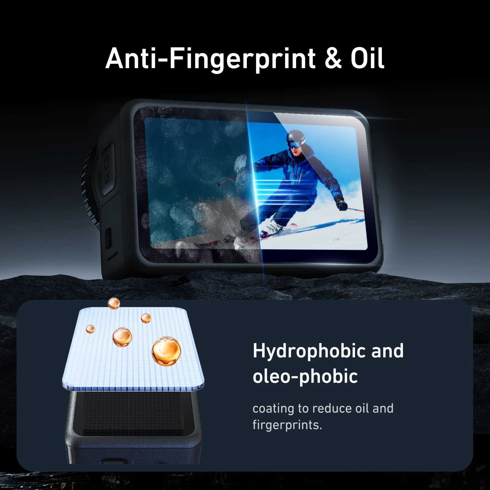 TELESIN Tempered Glass Protective Film DJI Osmo Action 6 One Set - S6-FLM-25 Gambar produk TELESIN Tempered Glass Protective Film DJI Osmo Action 6 One Set - S6-FLM-25