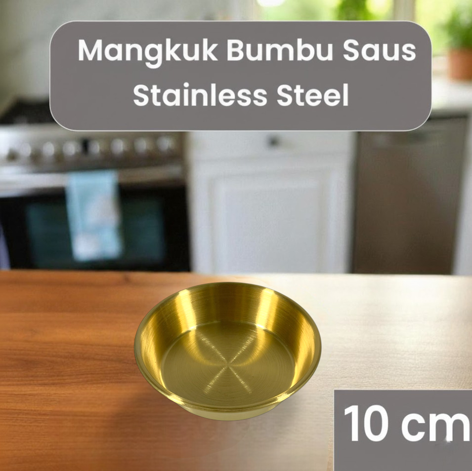 ALRY Mangkuk Bumbu Saus Stainless Steel Western Seasoning Bowl 10cm - YX-304 Gambar produk ALRY Mangkuk Bumbu Saus Stainless Steel Western Seasoning Bowl 10cm - YX-304