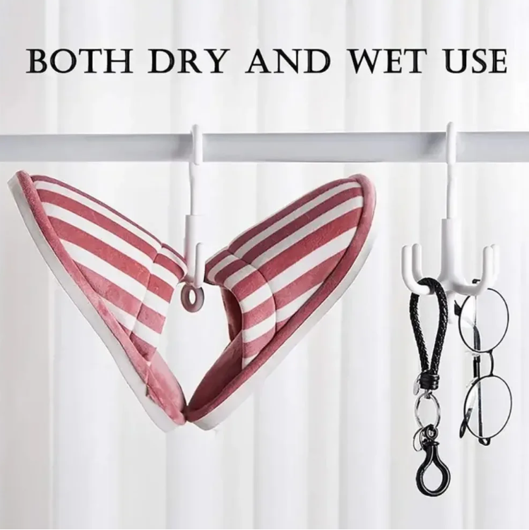 HIMSTO Gantungan Baju Serbaguna Rotating Rod Hanger Holder 4 Hook - HI4 Gambar produk HIMSTO Gantungan Baju Serbaguna Rotating Rod Hanger Holder 4 Hook - HI4