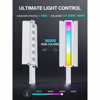 Gambar produk LIYADI Lampu Studio Tube Light Stick RGBW 24 Mode OLED 2600mAh 50W - C2 PRO