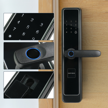 Gambar produk TaffHOME Smart Door Lock Fingerprint Password Key Card Alarm - K13-1-J