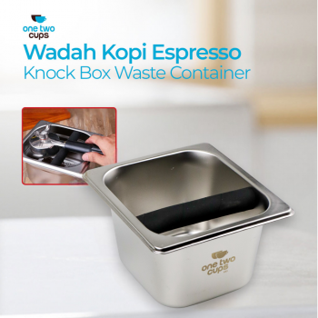 One Two Cups Wadah Ampas Kopi Espresso Knock Box Container 17.6 cm - KB3