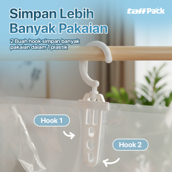 Gambar produk TaffPACK Kantong Vakum Baju Vacuum Compression Bag 1 PCS L - SN024