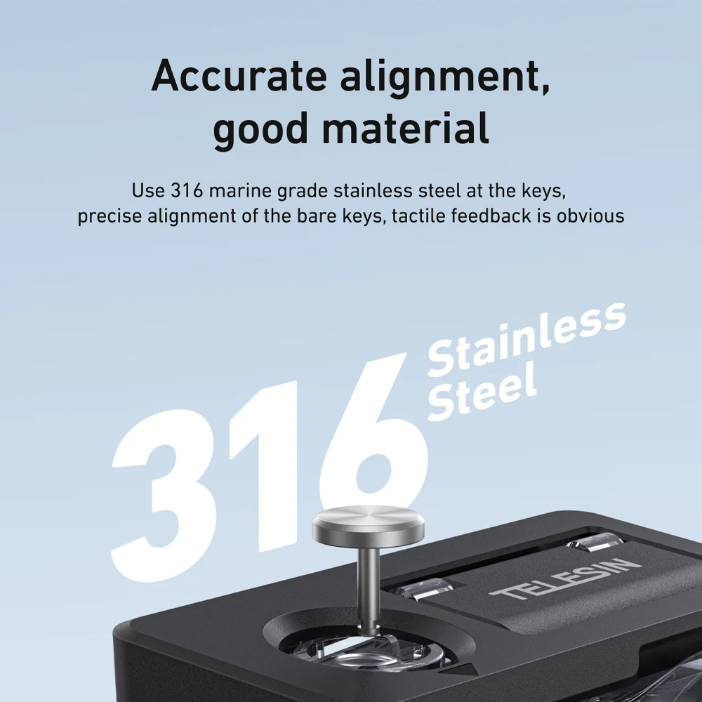 Gambar produk TELESIN Casing Anti Air Waterproof Case Anti Fog 60M DJI Osmo Action 6 - S4-WTP-12