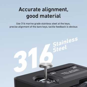 Gambar produk TELESIN Casing Anti Air Waterproof Case Anti Fog 60M DJI Osmo Action 6 - S4-WTP-12