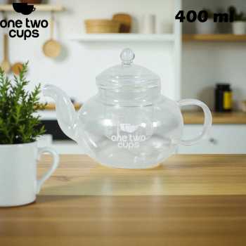 One Two Cups Teko Teh Kaca Saringan Tahan Panas Japanese Style Teapot - 8CV101