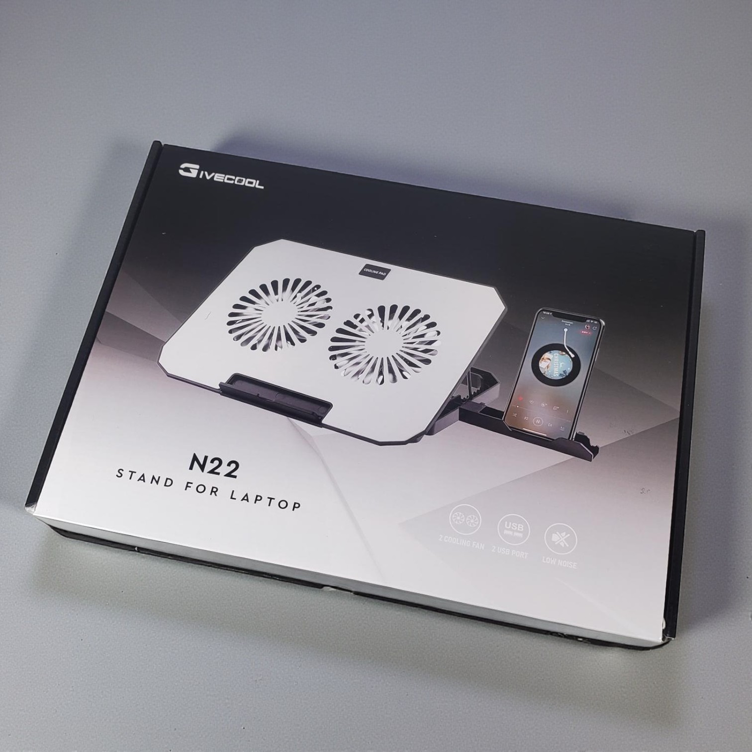 Gambar produk GIVECOOL Cooling Pad Laptop Gaming Kipas Pendingin 2 Fans 17 Inch - N22