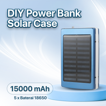 Gambar produk Rovtop Power Bank Solar DIY Case Flashlight Dual USB Port 5 PCS 18650 - 4NB1
