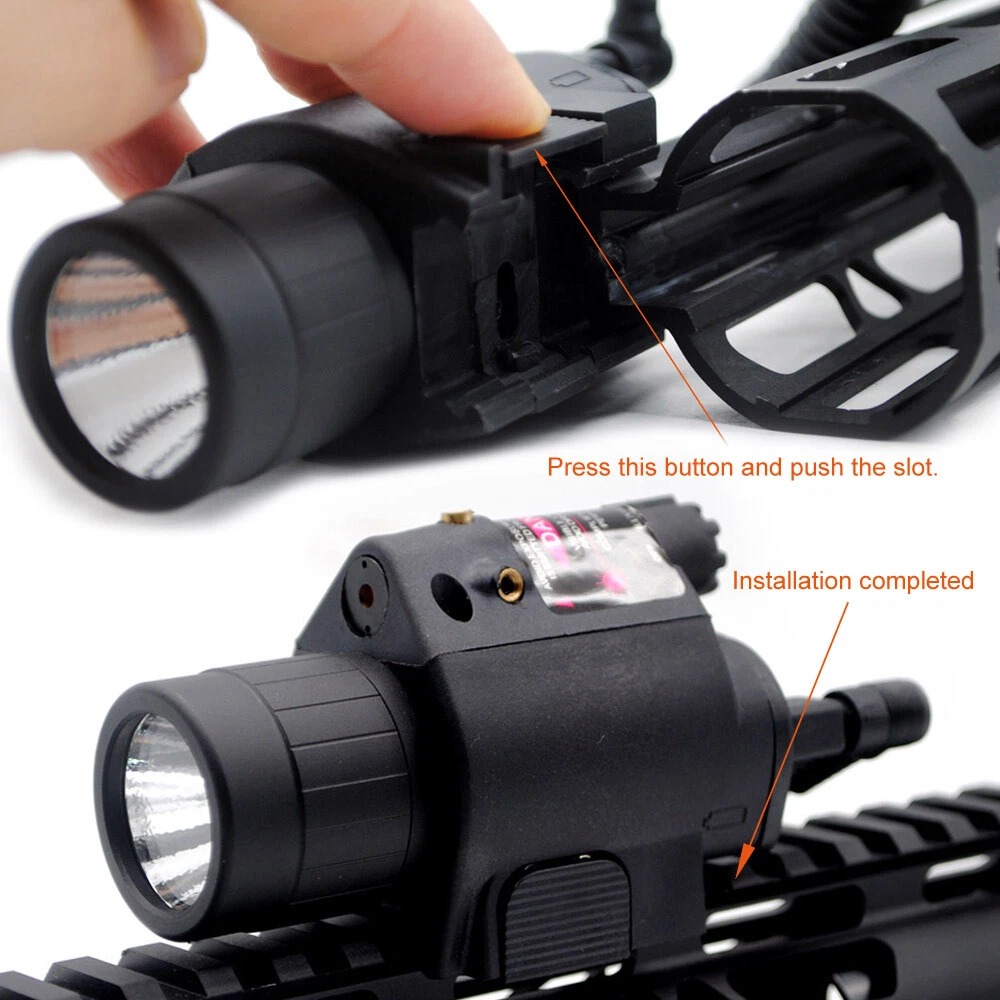 Gambar produk TaffLED Senter Senapan Tactical Rail Mount 200 Lumens with Laser 5mW - JGSD