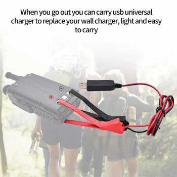 Gambar produk RONGYIN Kabel Charger Baterai HT Walkie Talkie Alligator USB Baofeng - RY-74