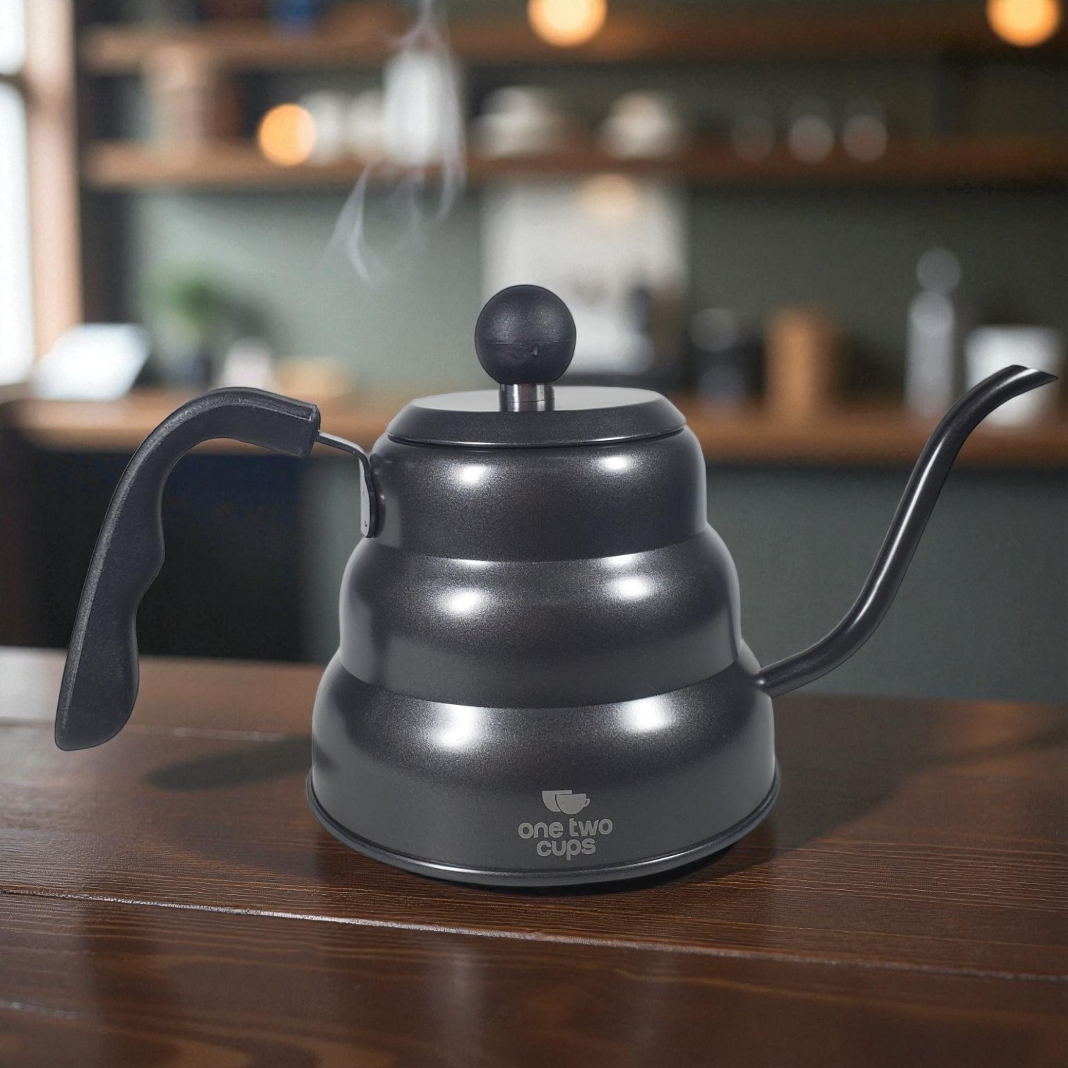 Gambar produk One Two Cups Teko Kopi Leher Angsa Gooseneck Pour Over Drip Kettle 1L - PRF10