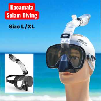 Gambar produk Huacheng Kacamata Selam Scuba Diving Snorkeling Goggles Set L/XL - QW-01