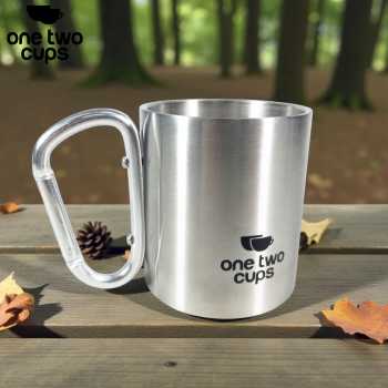 Gambar produk One Two Cups Cangkir Kopi Stainless Steel Carabiner Camping Cup 220ml - VB1