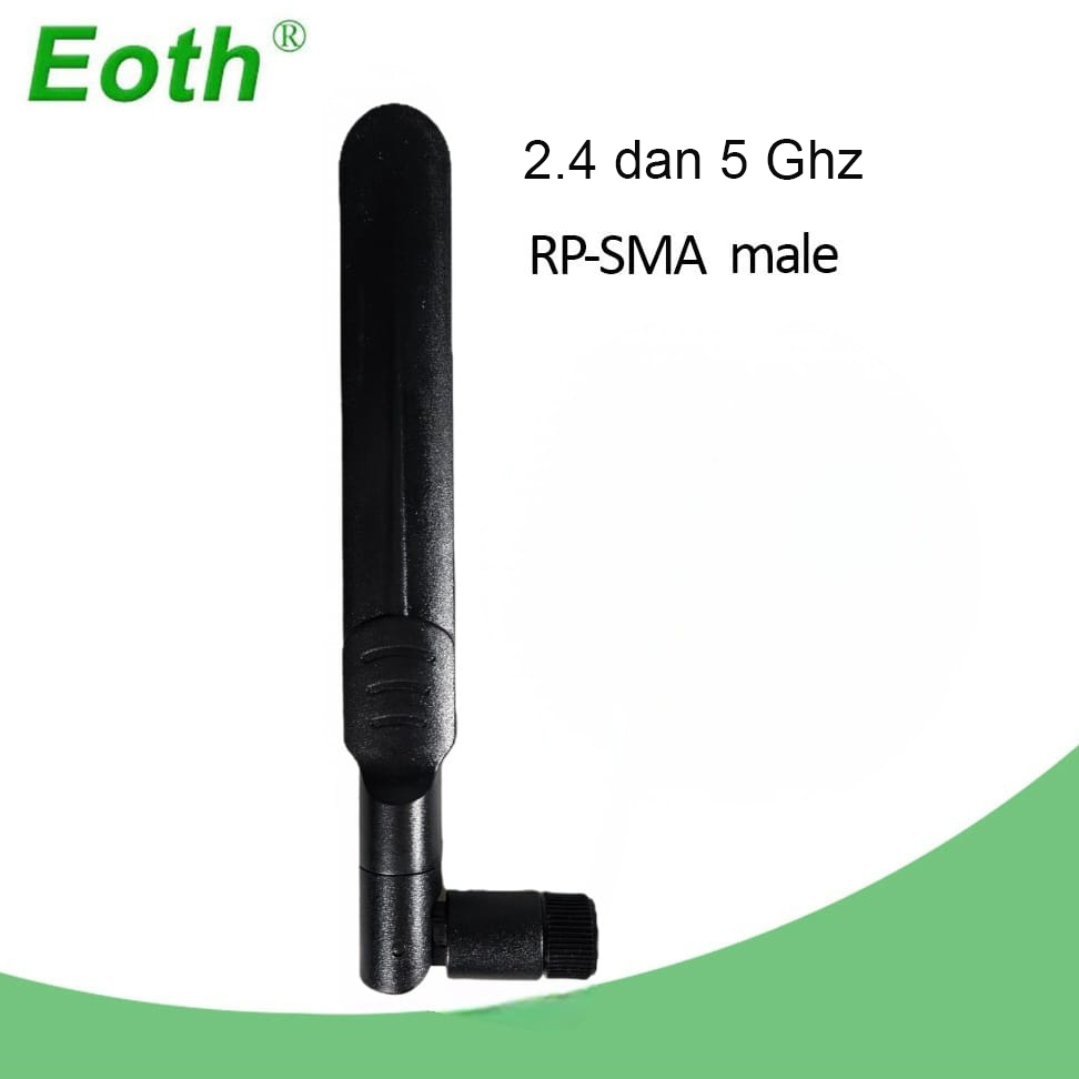 EOTH Antena Router WiFi Amplifier Dual Band 2.4 dan 5GHz RP-SMA Male Gambar produk EOTH Antena Router WiFi Amplifier Dual Band 2.4 dan 5GHz RP-SMA Male
