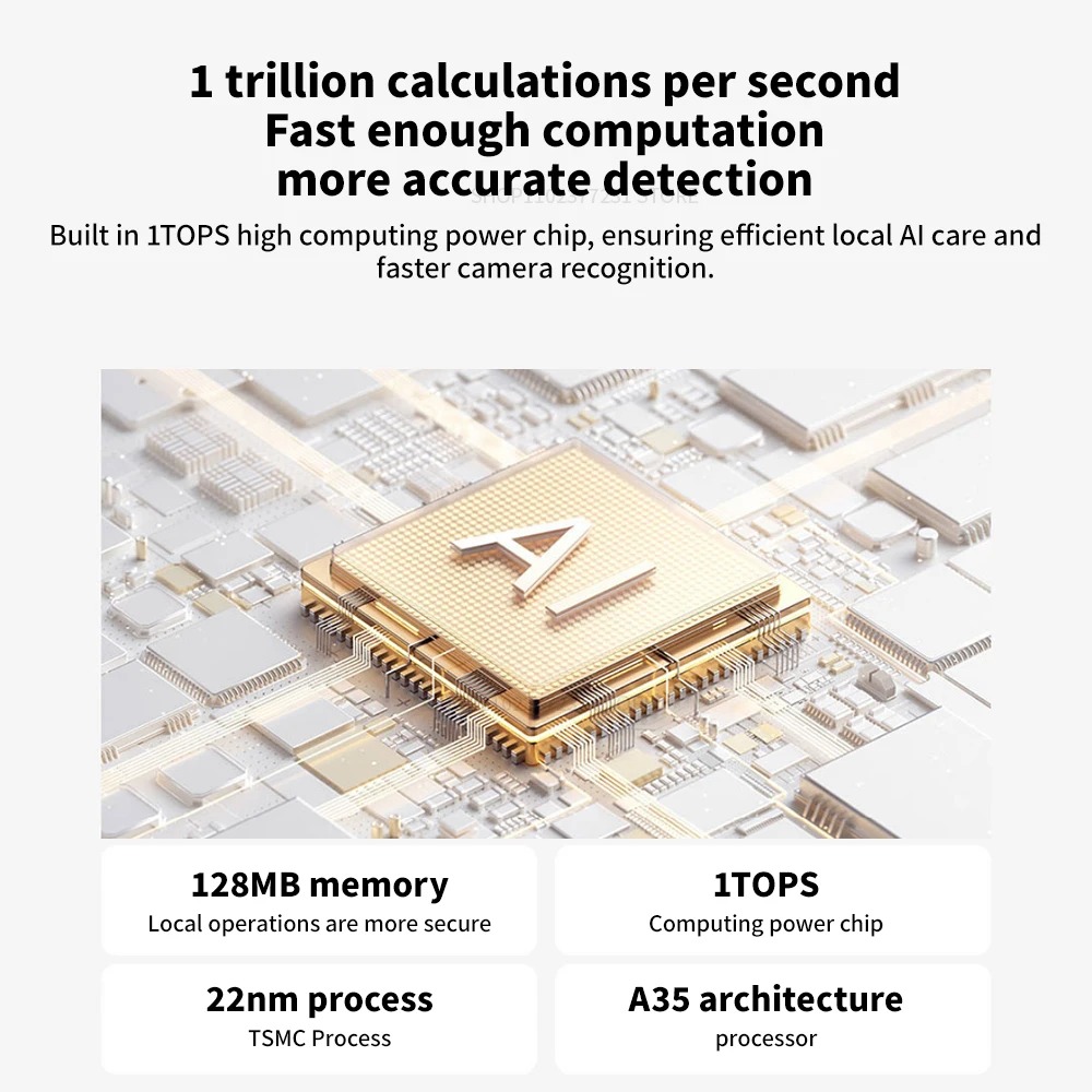 Xiaomi Kamera CCTV Dual Lens PTZ 360 Degree AI Detection WiFi 6 4MP - C500 Gambar produk Xiaomi Kamera CCTV Dual Lens PTZ 360 Degree AI Detection WiFi 6 4MP - C500