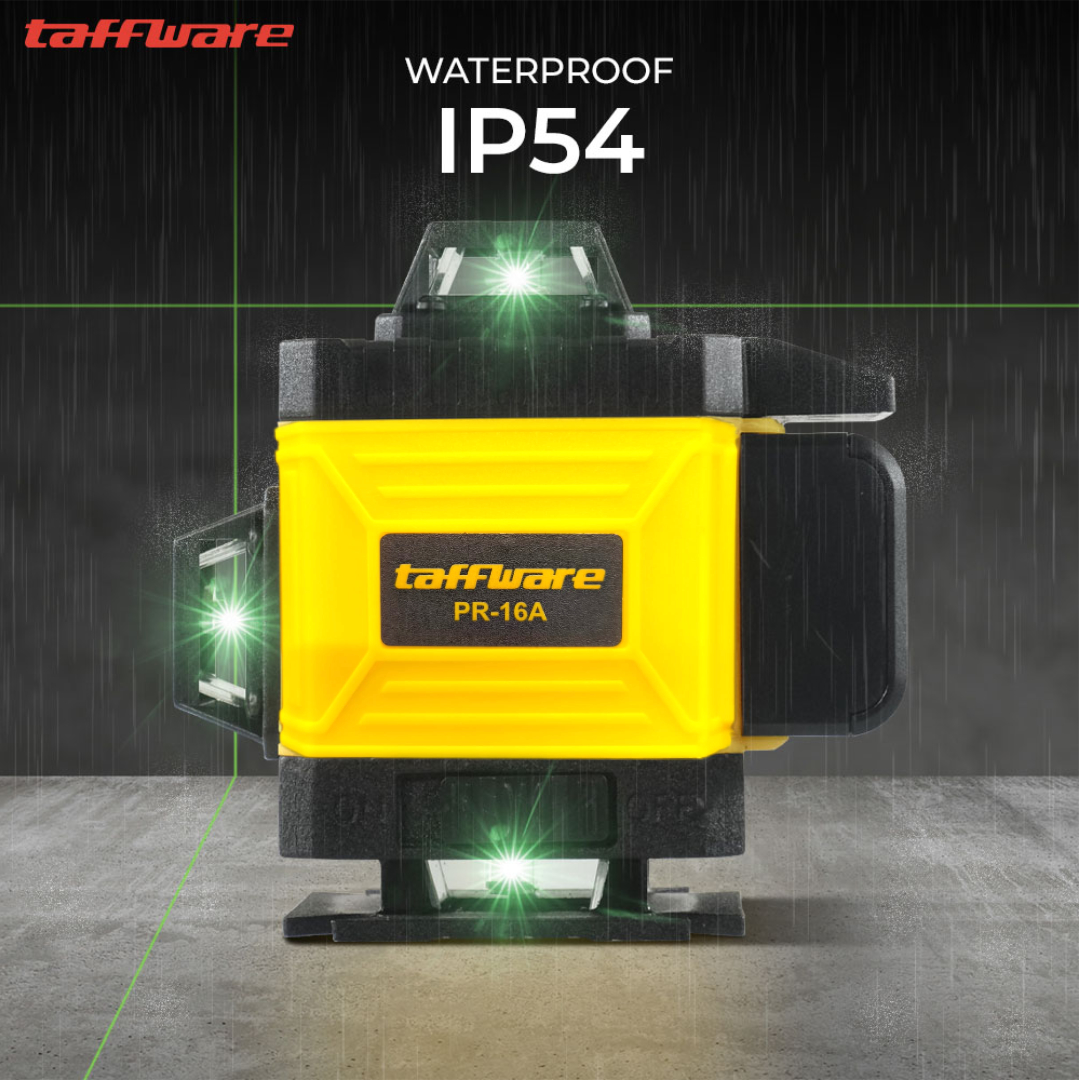Taffware Laser Level Self Leveling 4D 16 Lines Waterproof with Remote - PR-16A Gambar produk Taffware Laser Level Self Leveling 4D 16 Lines Waterproof with Remote - PR-16A