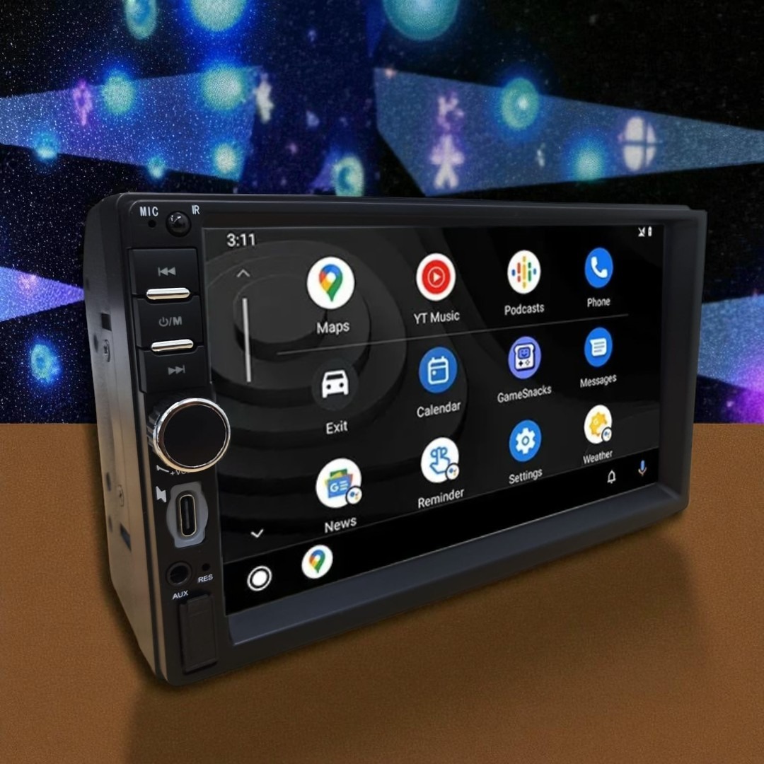 Gambar produk ESGO Head Unit Tape Mobil 2DIN Wireless CarPlay Android Auto 7 Inch - F7018C