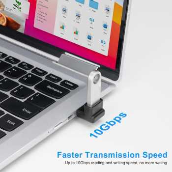 Gambar produk GETA Adaptor USB 3.2 Type A Male ke A Female L Shape 10 Gbps - G-02