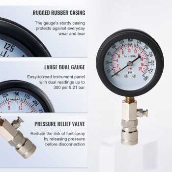 Gambar produk BOOMSTART Alat Tes Kompresi Mesin Diesel Cylinder Compression Tester - BM-20