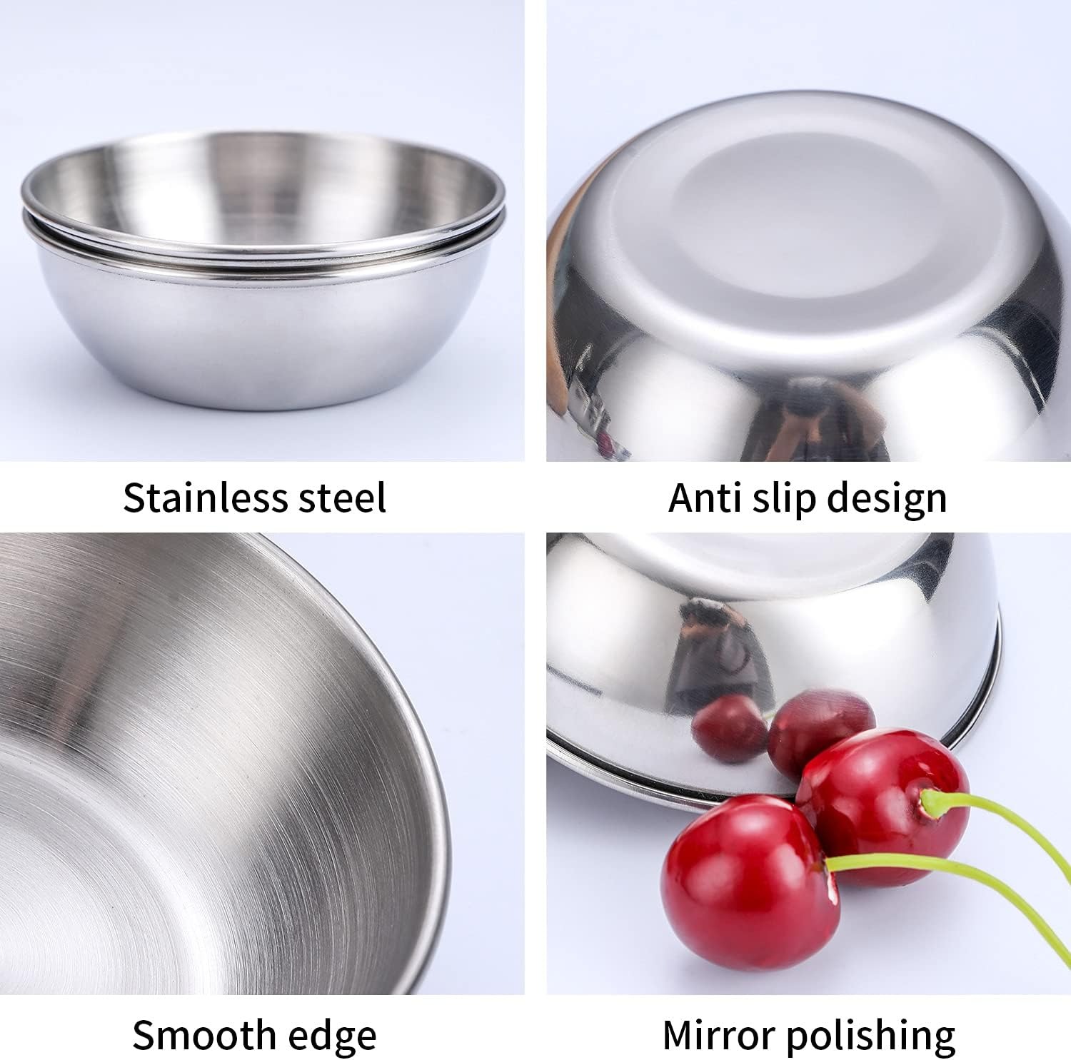 Gambar produk ALRY Mangkuk Bumbu Saus Stainless Steel Western Seasoning Bowl 6cm - YX-304