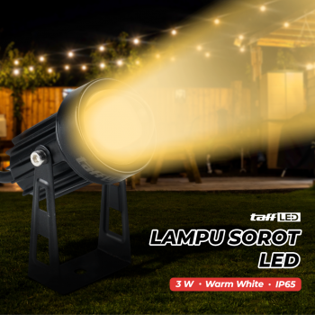 TaffLED Lampu Sorot LED Outdoor Spotlight Beam Waterproof Warm White - YY3